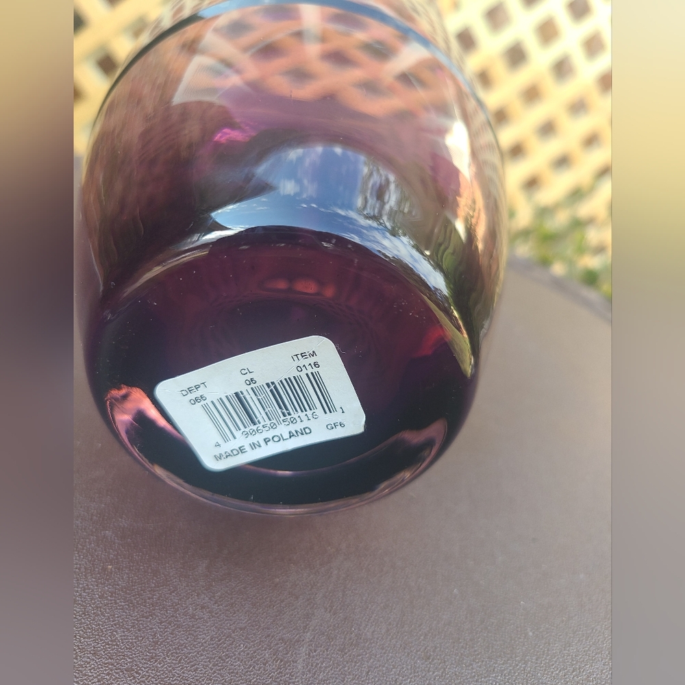 Amethyst  purple vase.